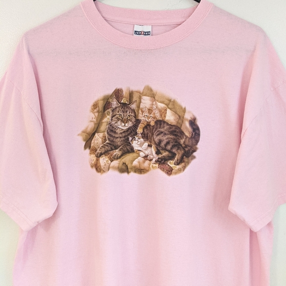Vintage 90s Kitschy Cats/Kittens Oversized Tee - Picture 3 of 10